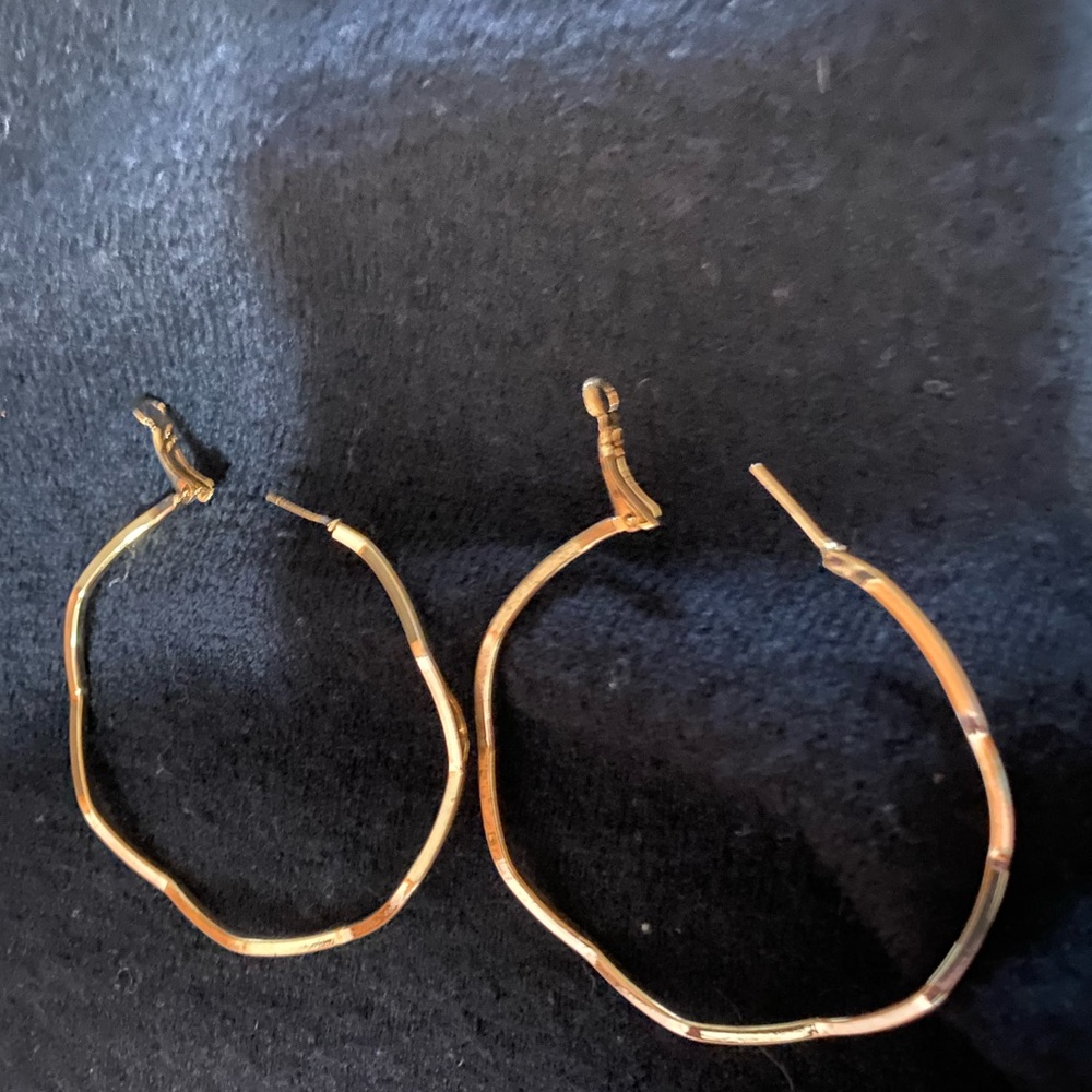 crooked hoop earrings